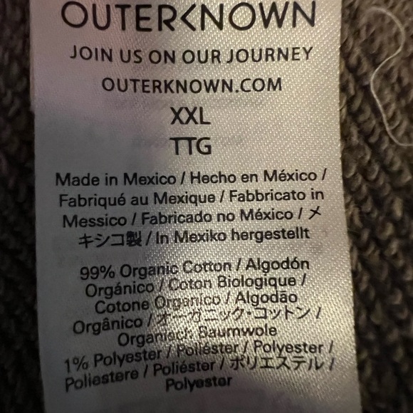 Outerknown army green long slv sweatshirt mens sz XXL casual gorpcore athleisure - Picture 4 of 11